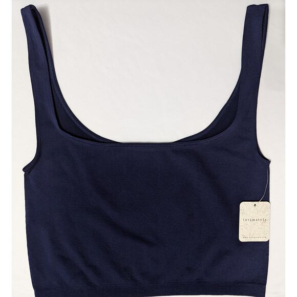 Free People Intimately Navy Cropped Cami Tank - Picture 1 of 5